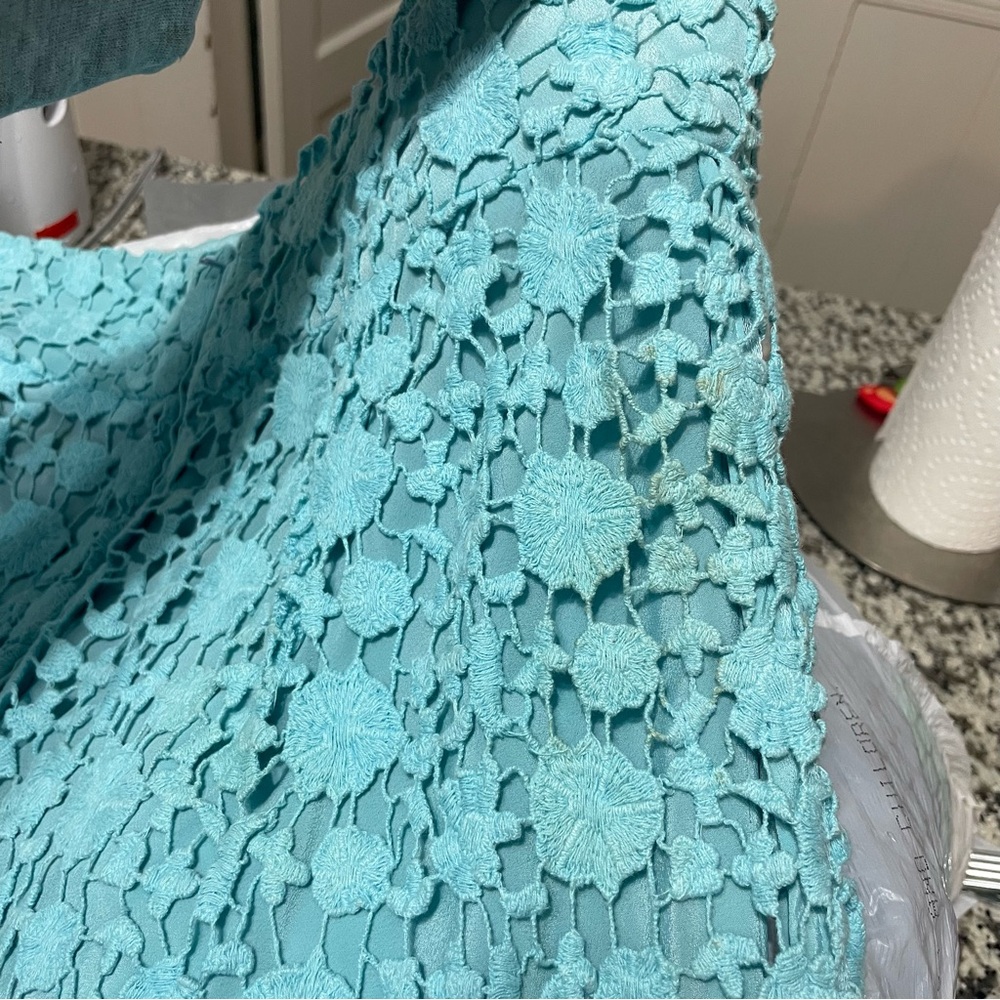 Roberto Cavalli ‘Class’ Turquoise Lace Crochet Pencil Skirt Size 14 (IT 48) - Picture 5 of 12